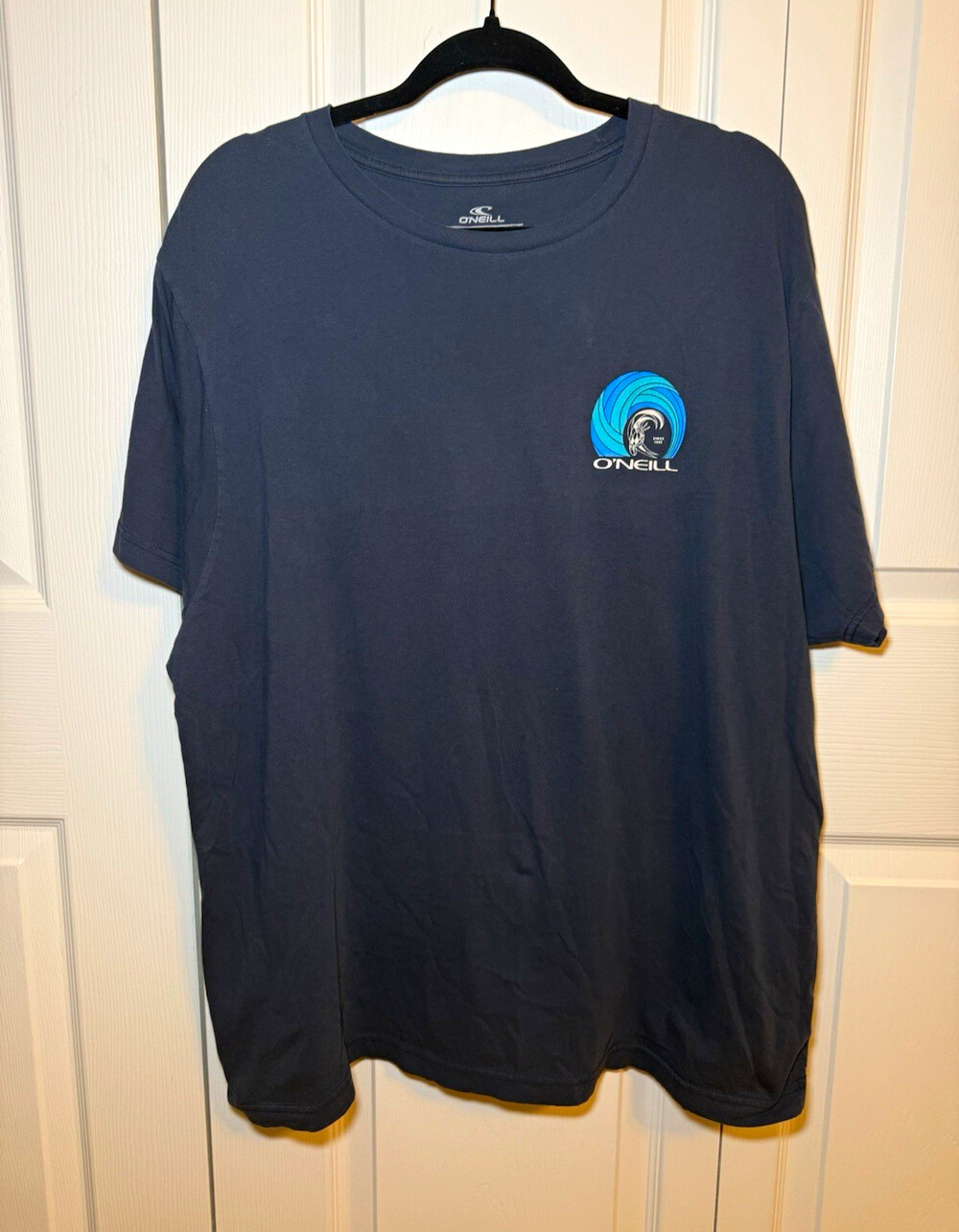 O'Neill Standard Fit XXL Blue Double-Sided Graphic Print Crew Neck T-Shirt